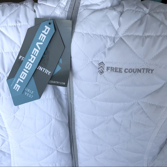 NWT Women’s Reversible White/Grey To Pile Vest Size M - Picture 5 of 8